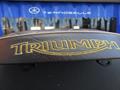 Foto sella Triumph scritta ricamata color oro
